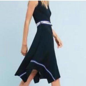 Anthropology Maeve blue black Polo knit sleeveless dress XS v neck